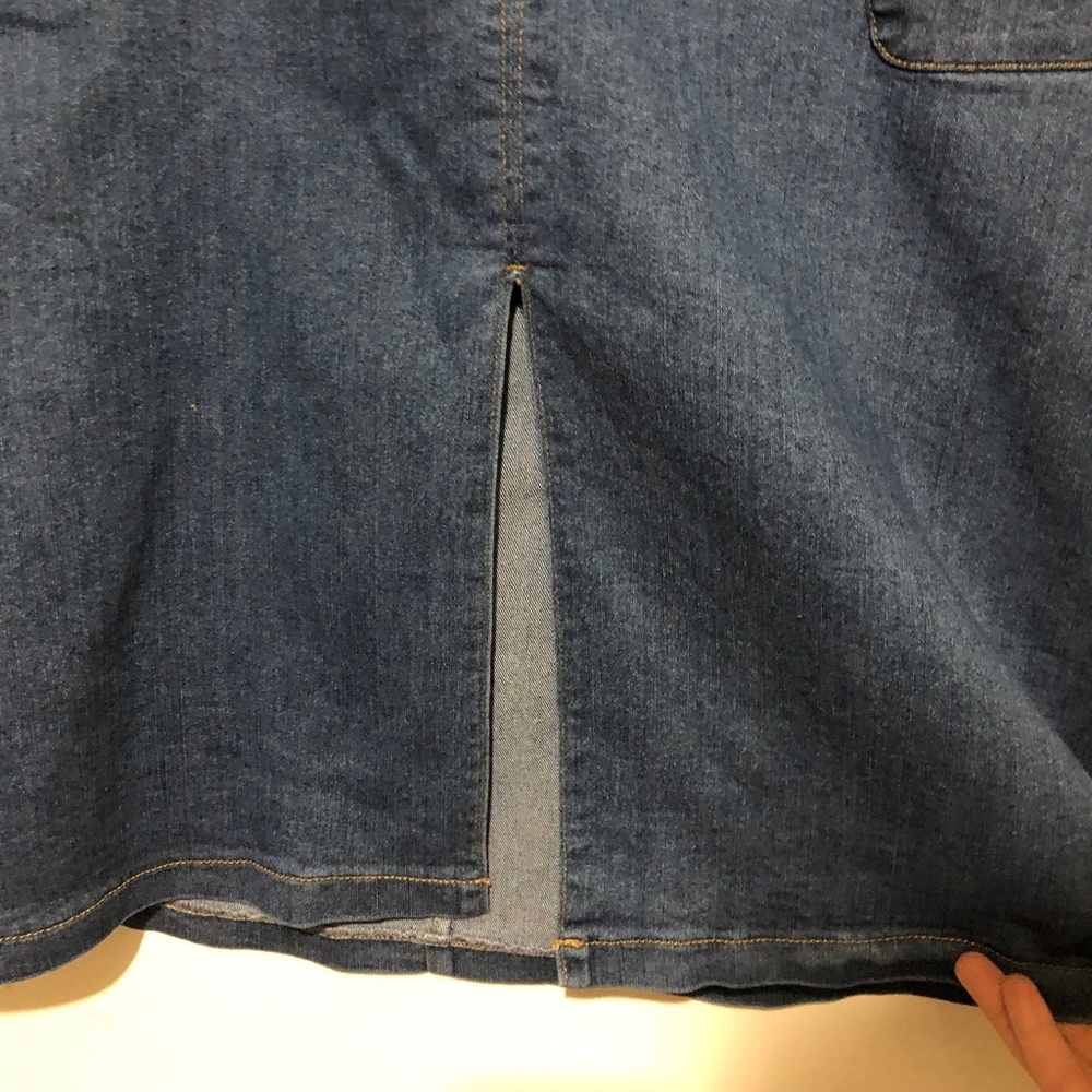 Universal Thread Front Slit Denim Skirt Size 8 - Picture 5 of 7